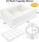 30pcs Cupcake Boxes, Cupcake Boxes 12 Count, Containers with Window for Birthday Holiday Party Bakery Supplies